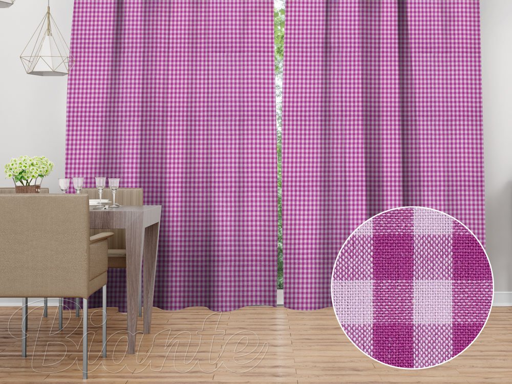 Bavlněný závěs Olivia OL-020 Fialová kostka malá - Biante.cz