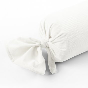 Sametový polštář válec bonbon Velvet Brick SVB-202 Smetanově bílý - detail 1 - Biante.cz