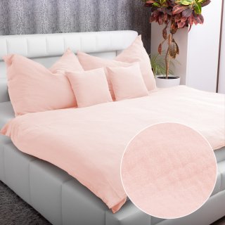 Mušelínové ložní povlečení Nature MSN-077 Bledě růžové - Biante.cz