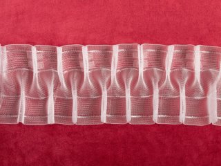 Řasící stuha na háčky nebo na tyčku RS-015 cik-cak - šířka 10 cm - řasení 1:2,5 - Biante.cz