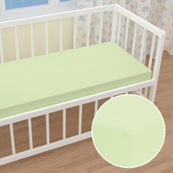 Dětské jersey napínací prostěradlo do postýlky JR-018 Pastelově zelené - Biante.cz Dětské jersey napínací prostěradlo do postýlky JR-018 Pastelově zelené - Biante.cz