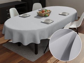 Dekorační oválný ubrus Rongo RG-016 Světle šedý - Biante.cz Dekorační oválný ubrus Rongo RG-016 Světle šedý - Biante.cz