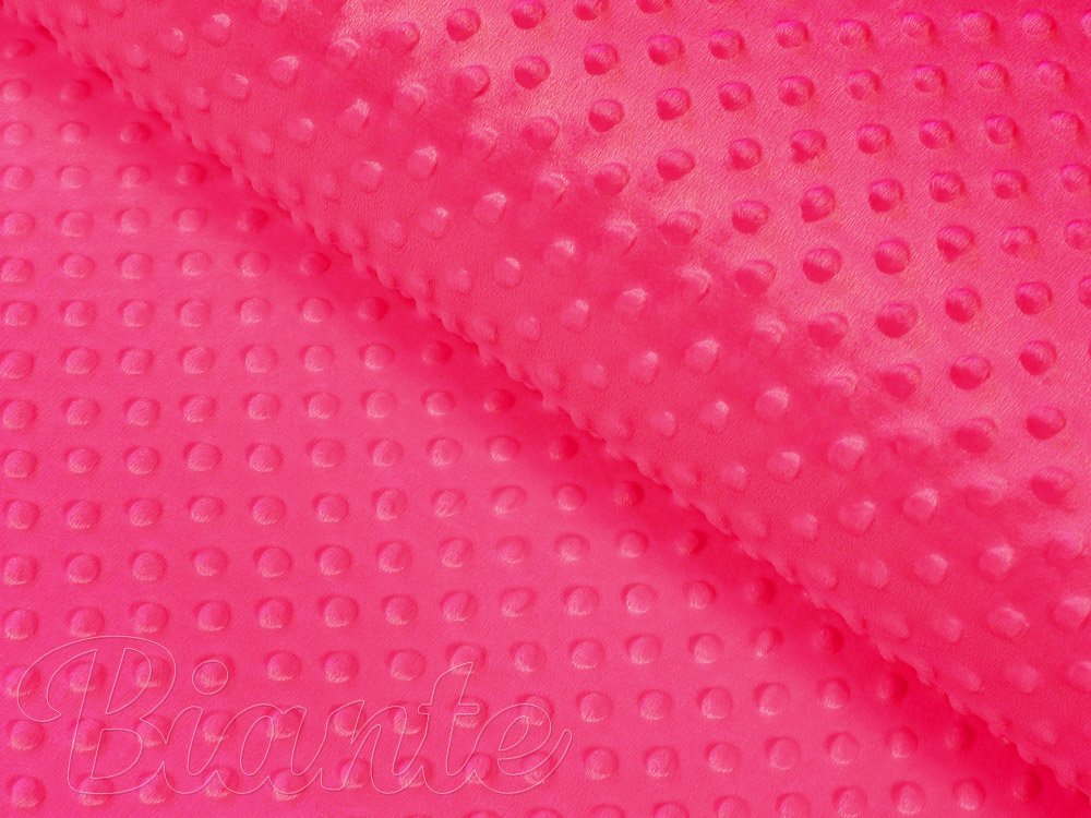 Dětská látka Minky 3D puntíky MKP-009 Fuchsiová - šířka 150 cm - Biante.cz Dětská látka Minky 3D puntíky MKP-009 Fuchsiová - šířka 150 cm - Biante.cz