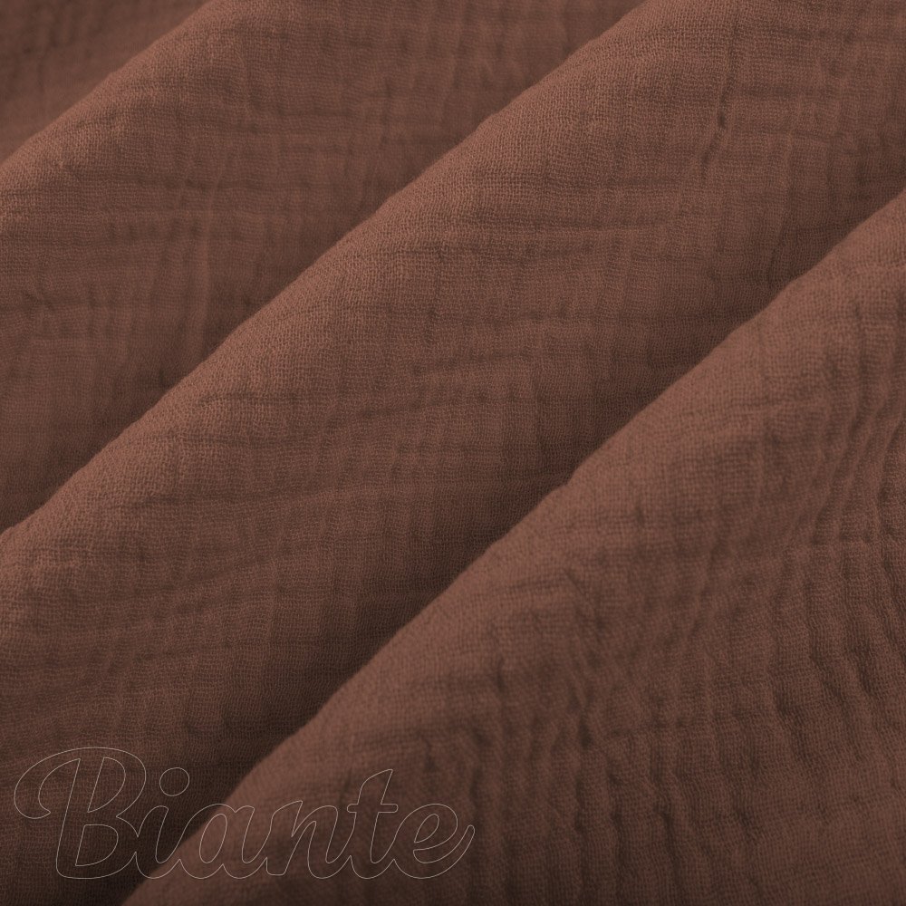 Mušelín dvojitá gázovina MSN-075 Hnědá - metráž šířka 140 cm - detail 7 - Biante.cz