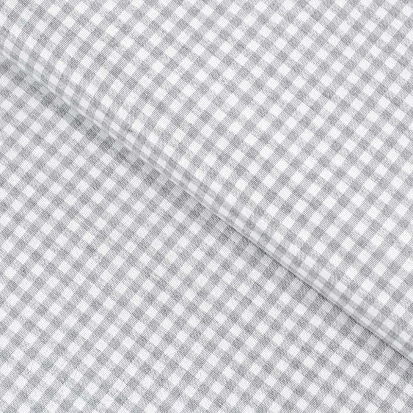Dekorační látka Rebeka RE-015 Světle šedo-bílá kostka malá - šířka 140 cm - Biante.cz