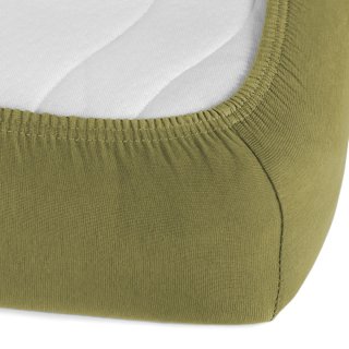 Jersey napínací prostěradlo JR-020 Olivové - detail 1 - Biante.cz
