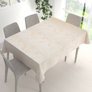 Dekorační obdélníkový ubrus Parma PM-115 Zlatý mramor na béžovém - detail 1 - Biante.cz