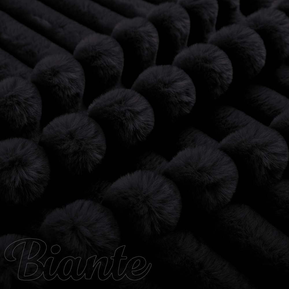 Plyš/umelá kožušina PL-010 Čierna - šírka 150 cm - detail 5 - Biante.sk