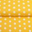Bavlněná látka/plátno Sandra SA-735 Bílé puntíky na žlutooranžovém - šířka 160 cm - detail 2 - Biante.cz