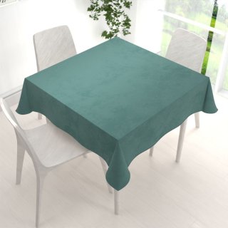 Sametový čtvercový ubrus Velvet Premium SVP-022 Ledově zelený - detail 1 - Biante.cz Sametový čtvercový ubrus Velvet Premium SVP-022 Ledově zelený - detail 1 - Biante.cz