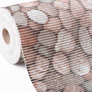Kúpeľňová penová rohož / predložka PRO-019 Hnedočervené kamene - metráž šírka 65 cm - Biante.sk