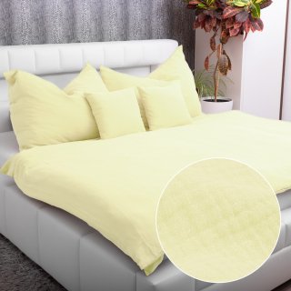 Mušelínové ložní povlečení Nature MSN-071 Světlé vanilkově žluté - Biante.cz Mušelínové ložní povlečení Nature MSN-071 Světlé vanilkově žluté - Biante.cz