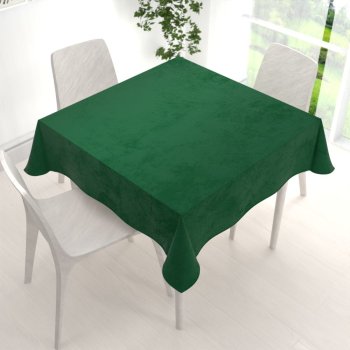Velký sametový čtvercový ubrus Velvet Premium SVP-032 Zelený - detail 1 - Biante.cz Velký sametový čtvercový ubrus Velvet Premium SVP-032 Zelený - detail 1 - Biante.cz