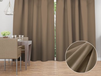 Sametový závěs Velvet Premium SVP-034 Kávově hnědý - šířka 135 cm - Biante.cz