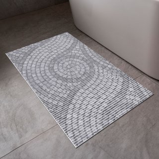 Kúpeľňová penová rohož / predložka PRO-014 Sivá mozaika - metráž šírka 65 cm - detail 1 - Biante.sk