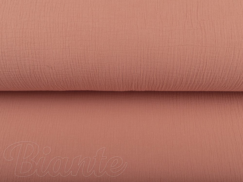 Mušelín dvojitá gázovina MSN-033 Tmavá pastelovo lososová - metráž šírka 140 cm - detail 5 - Biante.sk Mušelín dvojitá gázovina MSN-033 Tmavá pastelovo lososová - metráž šírka 140 cm - detail 5 - Biante.sk