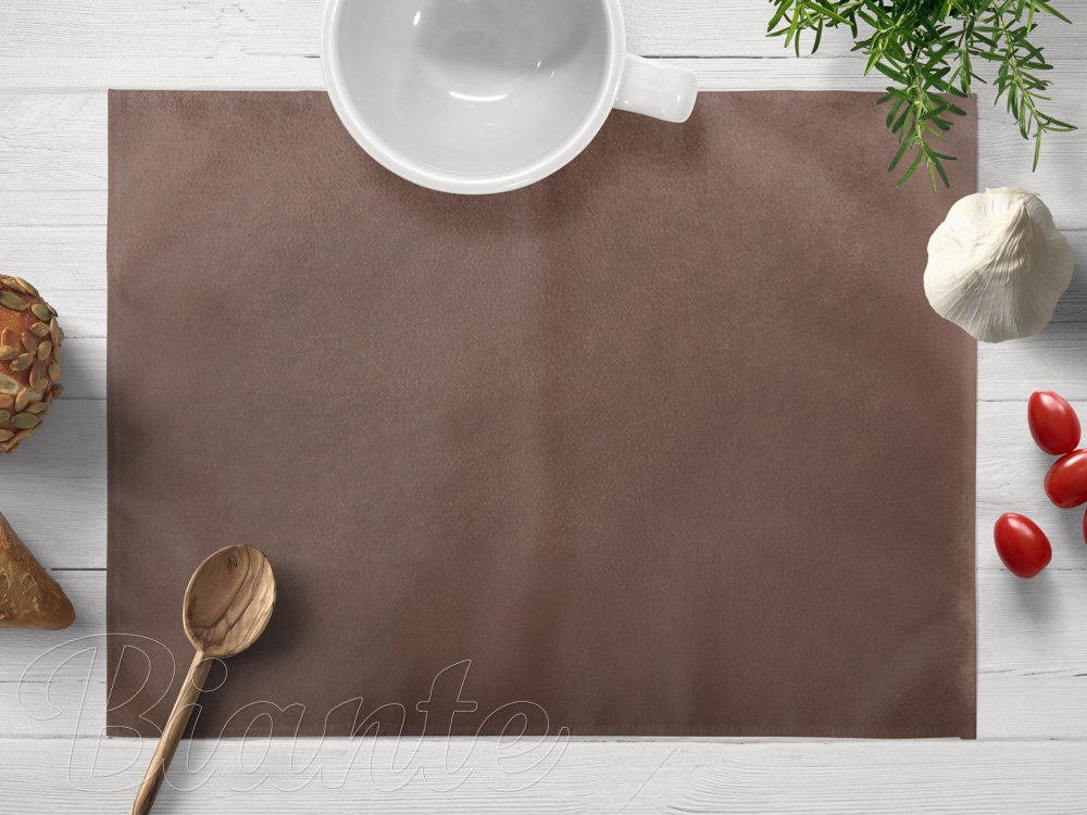 Sametové prostírání na stůl SV-008 Svetle hnědé - 30x40 cm - SKLADEM - Biante.cz