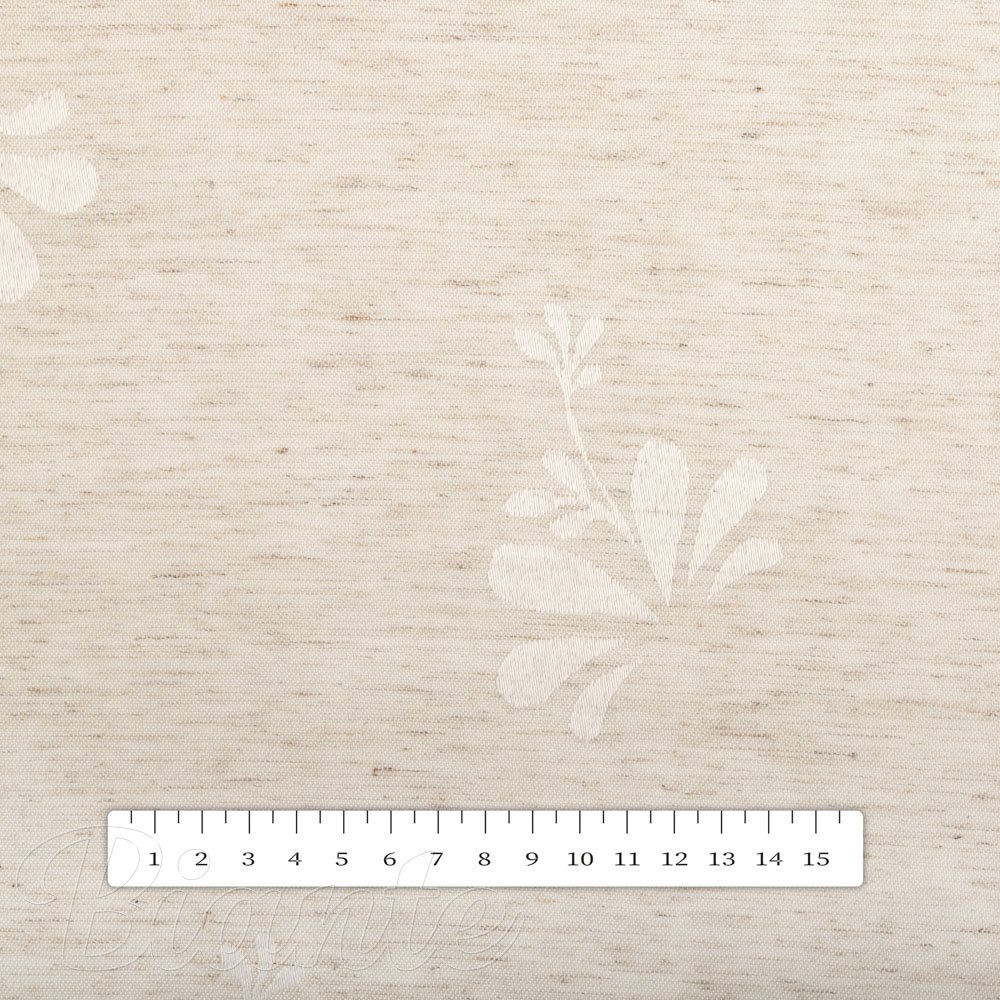 Teflonová látka na ubrusy TF-076 Květinový ornament na režném - šířka 160 cm - detail 6 - Biante.cz