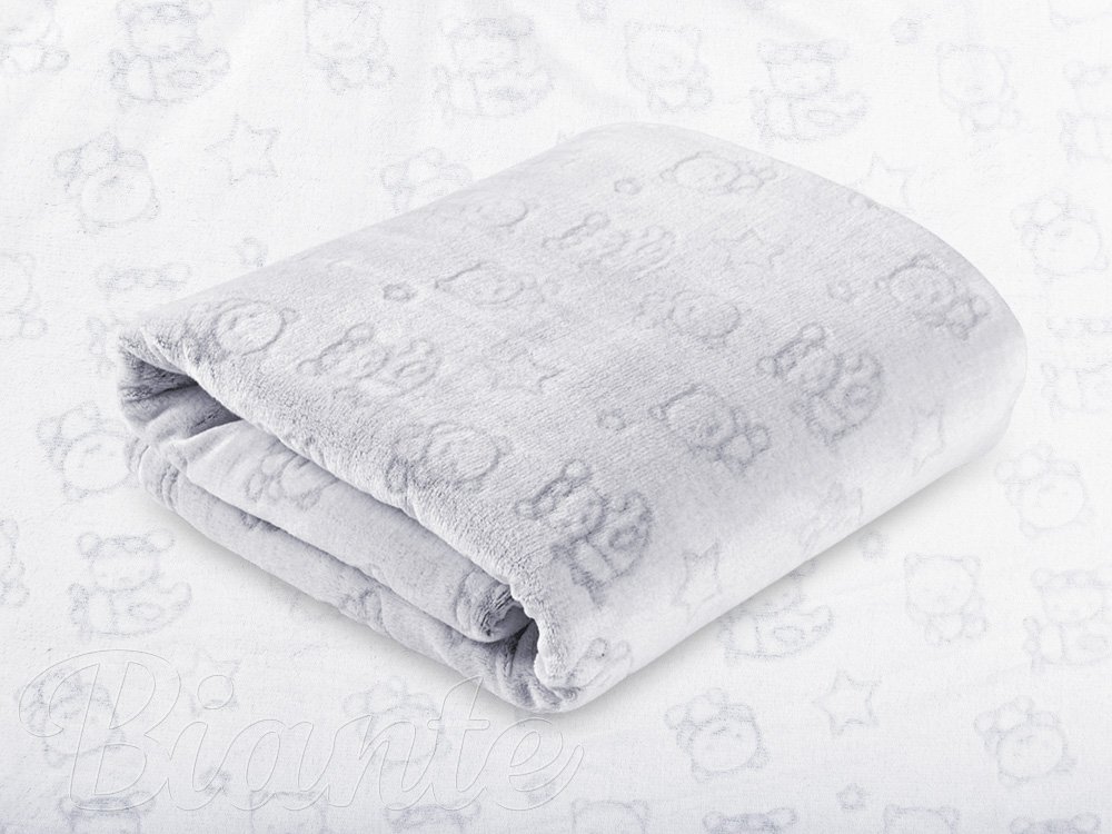 Dětská mikroplyšová deka MIP-026 Světle šedí medvídci - Biante.cz Dětská mikroplyšová deka MIP-026 Světle šedí medvídci - Biante.cz