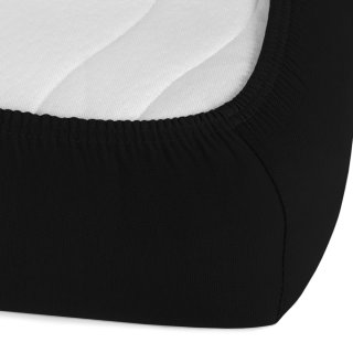 Jersey napínací prostěradlo JR-030 Černé - detail 1 - Biante.cz
