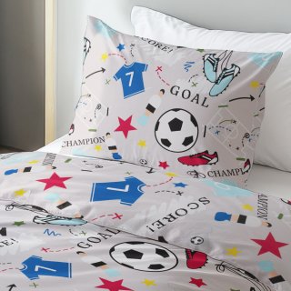 Dětské bavlněné ložní povlečení Sandra SA-646 Fotbal to je hra - na šedém - detail 1 - Biante.cz Dětské bavlněné ložní povlečení Sandra SA-646 Fotbal to je hra - na šedém - detail 1 - Biante.cz