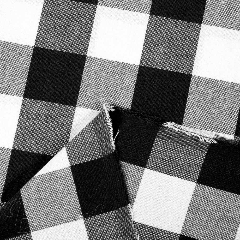Bavlněná látka Olivia OL-004 Černo-bílá kostka velká - šířka 150 cm - detail 3 - Biante.cz