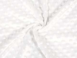 Dětská látka Minky 3D puntíky MKP-016 Krémově bílá - šířka 150 cm - detail 1 - Biante.cz Dětská látka Minky 3D puntíky MKP-016 Krémově bílá - šířka 150 cm - detail 1 - Biante.cz
