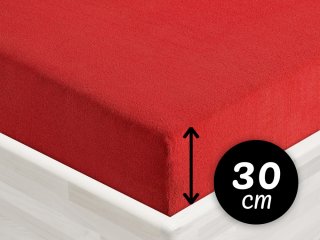 Froté napínacie prestieradlo na vysoký matrac FR-007 Sýto červené - Biante.sk Froté napínacie prestieradlo na vysoký matrac FR-007 Sýto červené - Biante.sk