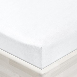 Dětské jersey napínací prostěradlo do postýlky JR-031 Bílé - detail 1 - Biante.cz