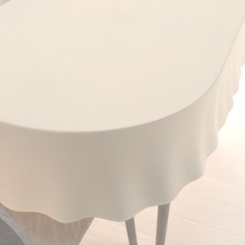 Bavlnený oválny obrus MONI MO-037 Svetlý režný - Biante.sk