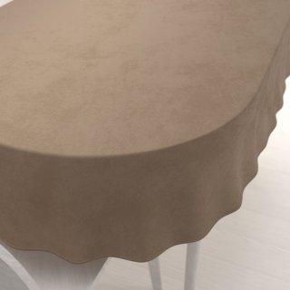 Sametový oválný ubrus Velvet Premium SVP-034 Kávově hnědý - Biante.cz