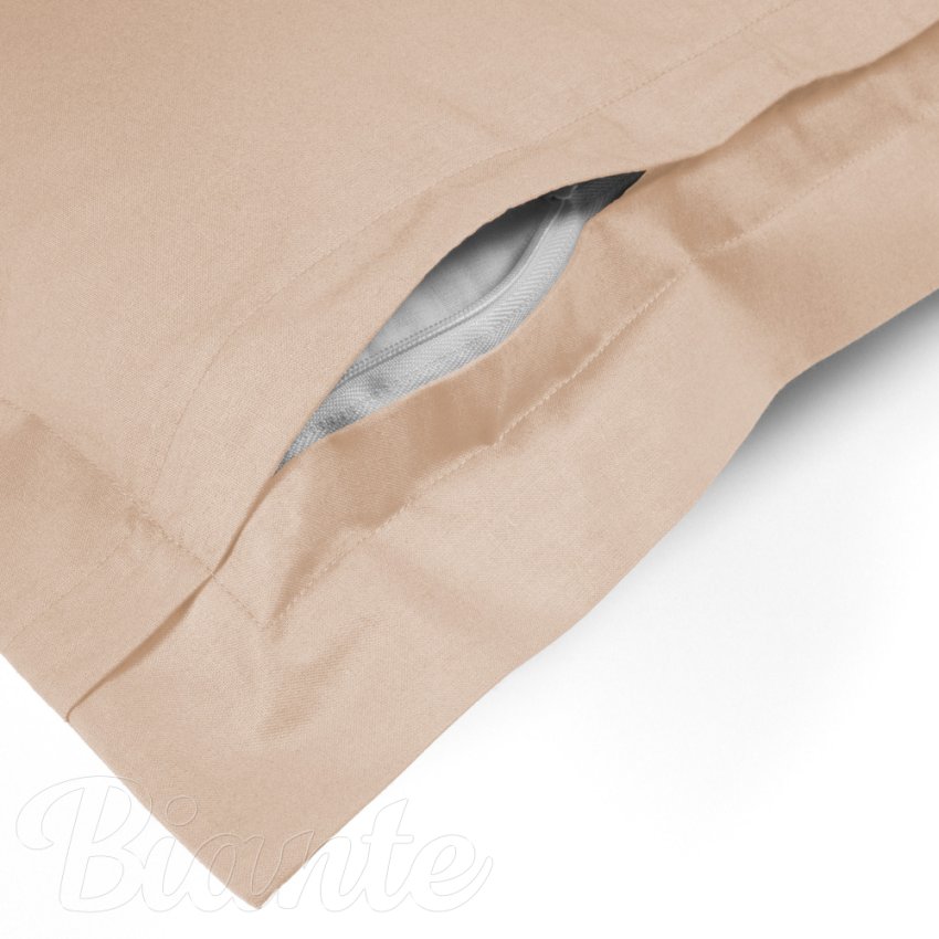 Bavlnená obliečka na vankúš s lemom Moni MO-047 Béžová - detail 1 - Biante.sk