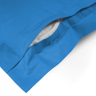 Bavlnená obliečka na vankúš s lemom Moni MO-075 Modrá - detail 1 - Biante.sk