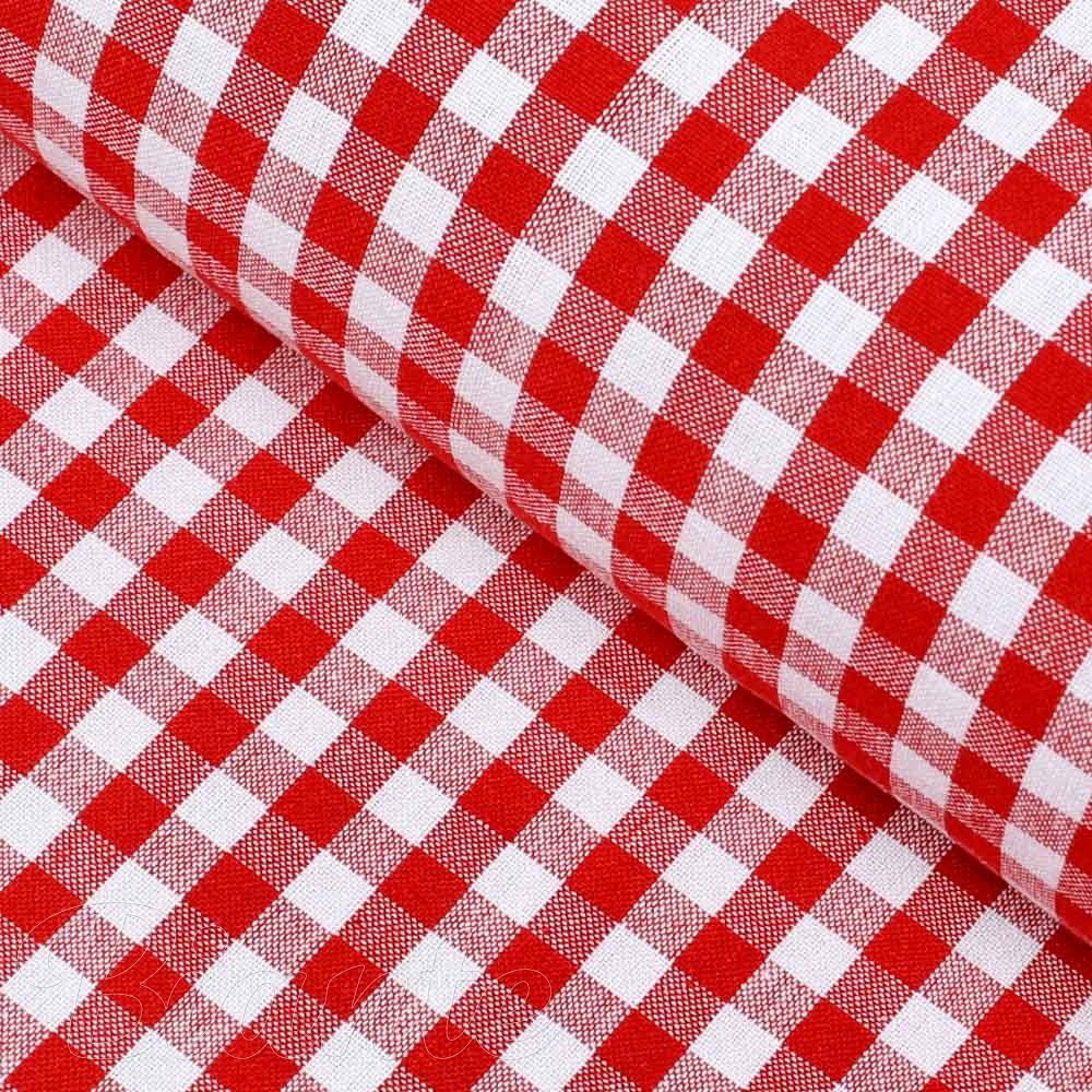 Bavlněná látka Olivia OL-008 Červeno-bílá kostka malá - šířka 150 cm - Biante.cz