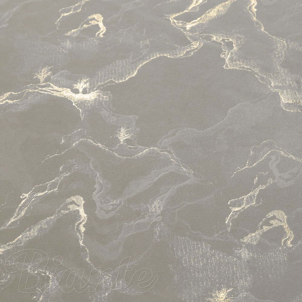 Sametová látka Isabela IBL-019 Zlatý/kouřový mramor na šedobéžovém - šířka 280 cm - detail 1 - Biante.cz