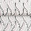 PVC obrus Sivo-čierno-vínové designové vlnky na bielom PV-199 - metráž š. 140 cm - detail 2 - Biante.sk