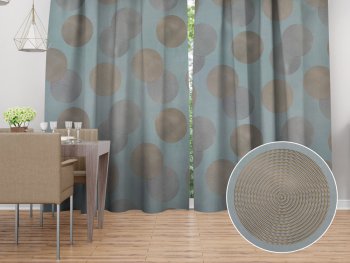Sametový závěs na míru Tamara TMR-058 Designové kruhy na modrošedém - Biante.cz Sametový závěs na míru Tamara TMR-058 Designové kruhy na modrošedém - Biante.cz