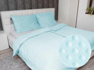 Hřejivé ložní povlečení Minky 3D puntíky MKP-013 Ledové modré - Biante.cz Hřejivé ložní povlečení Minky 3D puntíky MKP-013 Ledové modré - Biante.cz