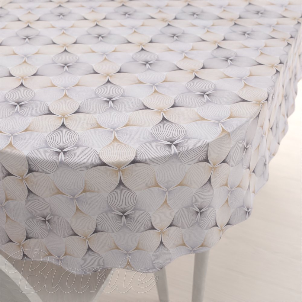 Dekorační oválný ubrus PML-031 Designové geometrické obrazce na bílém - Biante.cz