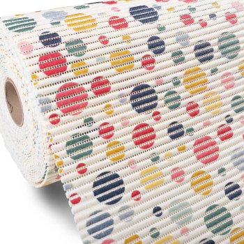 Kúpeľňová penová rohož / predložka PRO-048 Farebné bodky na krémovom - metráž šírka 65 cm - Biante.sk