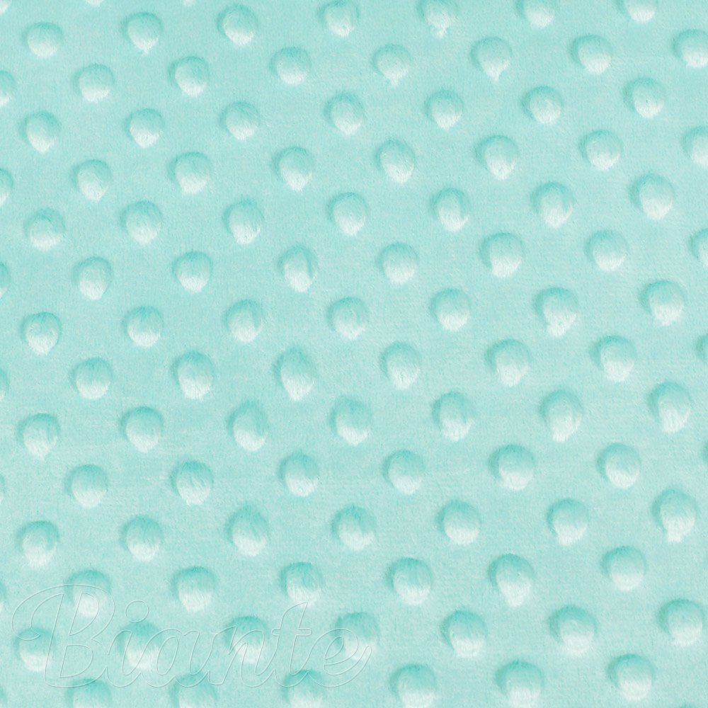 Dětská látka Minky TOP 3D puntíky MKP-055 Světle mintová - šířka 170 cm - detail 6 - Biante.cz