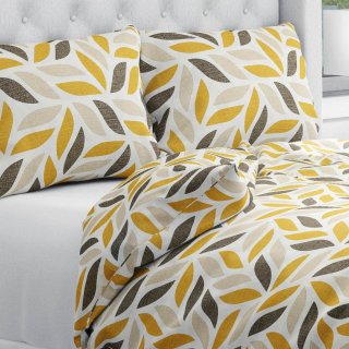 Bavlněné ložní povlečení Sandra SA-423 Zlato-hnědé listy na krémovém - Biante.cz Bavlněné ložní povlečení Sandra SA-423 Zlato-hnědé listy na krémovém - Biante.cz