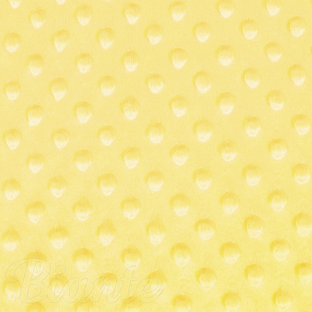 Dětská látka Minky 3D puntíky MKP-021 Citrónově žlutá - šířka 150 cm - detail 6 - Biante.cz
