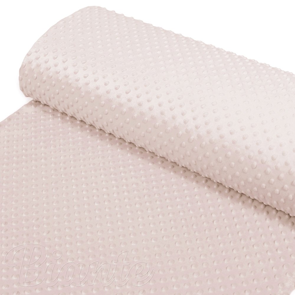 Dětská látka Minky 3D puntíky MKP-010 Pudrově béžová - šířka 150 cm - detail 2 - Biante.cz