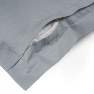 Bavlněný povlak na polštář s lemem Moni MO-076 Světle šedý - detail 1 - Biante.cz