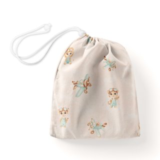 Bavlněný pytlík/sáček na přezůvky Sandra SA-686 Lvíčata s letadýlky na světle béžovém - Biante.cz Bavlněný pytlík/sáček na přezůvky Sandra SA-686 Lvíčata s letadýlky na světle béžovém - Biante.cz