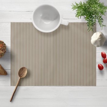 Damaškové prostírání na stůl Atlas Gradl DM-022 Latte - proužky 1 cm - Biante.cz