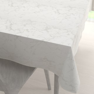 Dekorační obdélníkový ubrus Parma PM-116 Stříbrný mramor na krémovém - Biante.cz