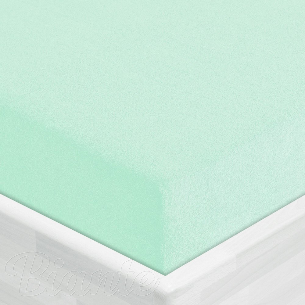 Dětské froté napínací prostěradlo do postýlky FR-034 Mintové - detail 1 - Biante.cz