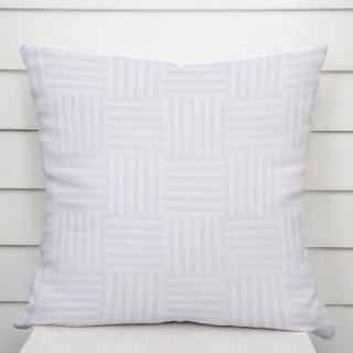 Dekorační povlak na polštář Monako PM-124 Pruhovaná šachovnice bílá - Biante.cz Dekorační povlak na polštář Monako PM-124 Pruhovaná šachovnice bílá - Biante.cz